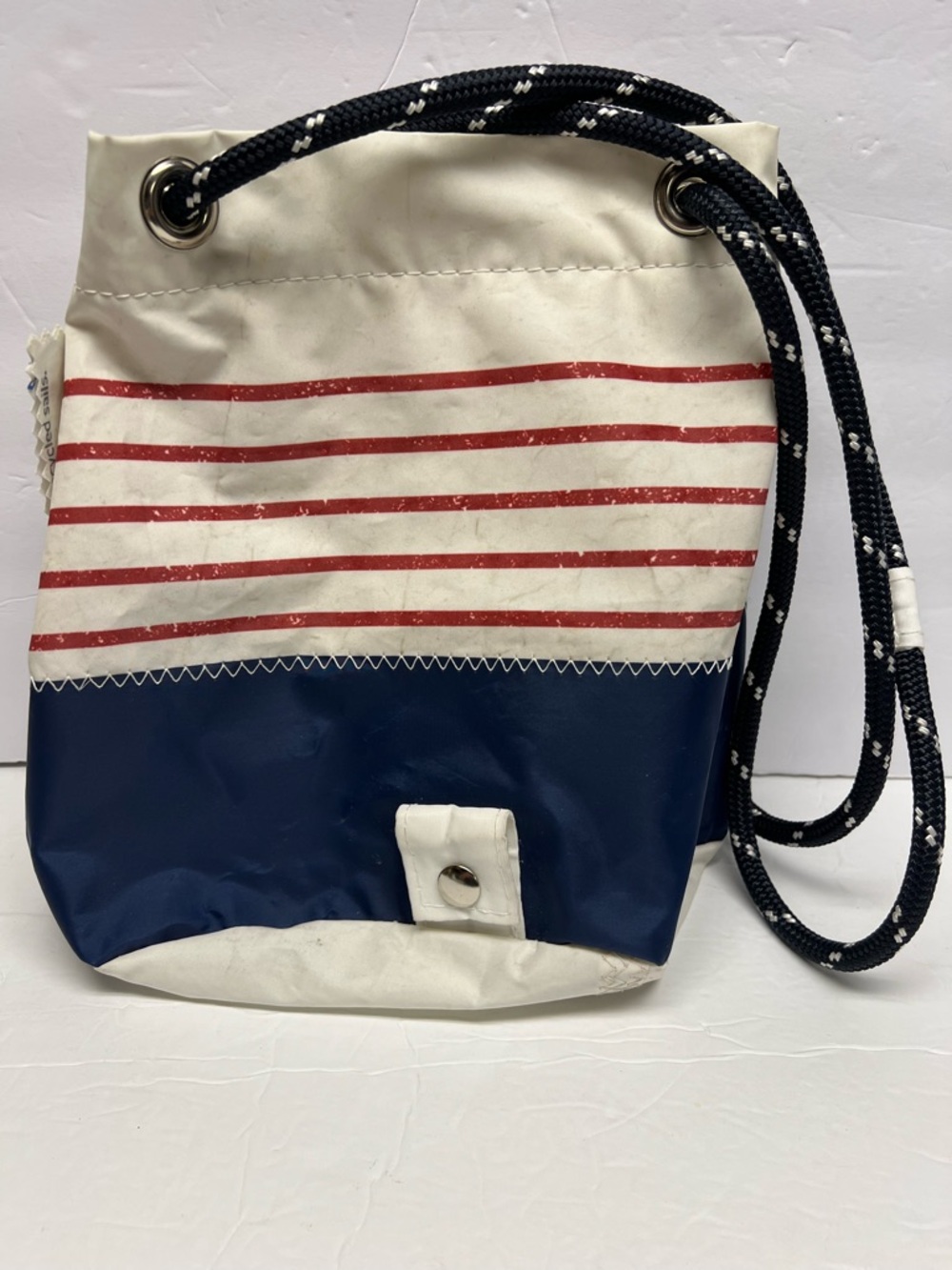 Sea Bags Maine Sailcloth Backpack Tote Nautical Rope Bucket Bag Coastal